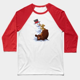 Beary Merry Christmas Baseball T-Shirt